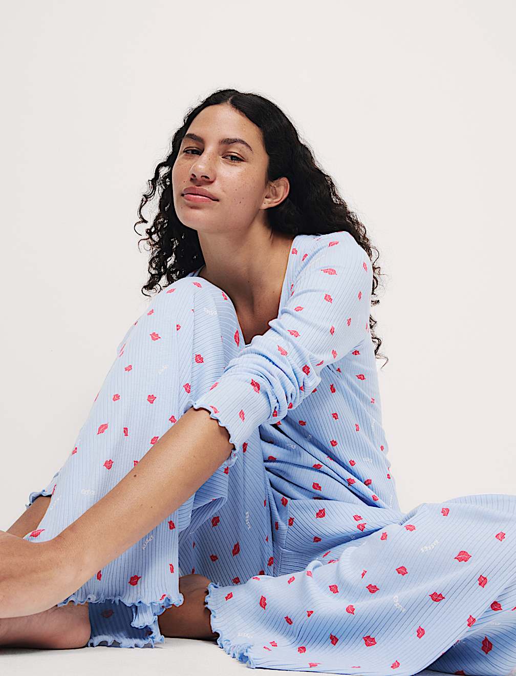 Cool Comfort™ Printed Ribbed Pyjama Set