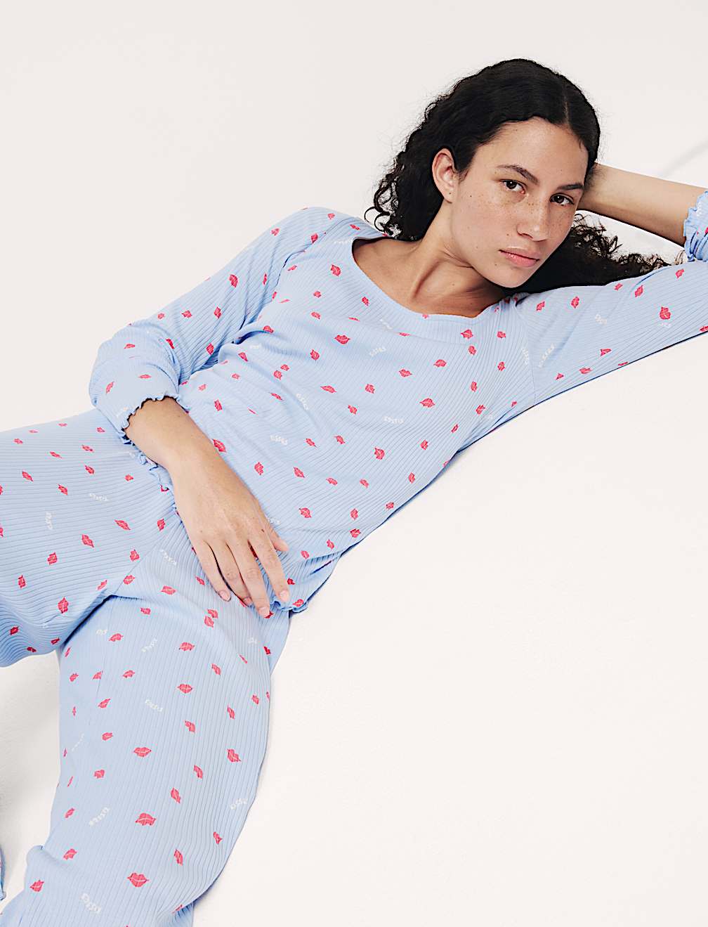 Cool Comfort™ Printed Ribbed Pyjama Set
