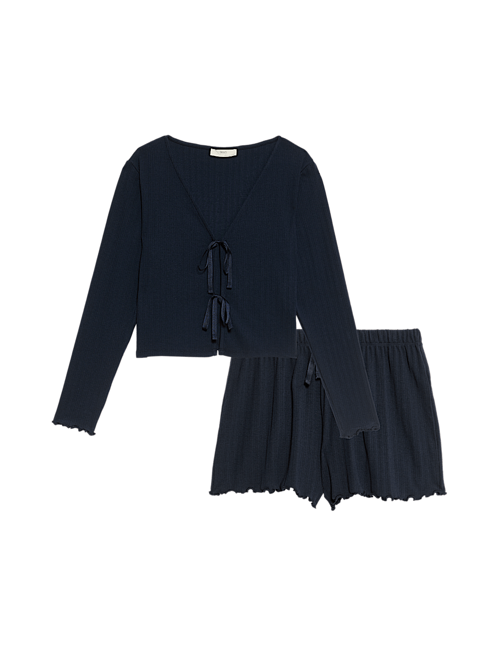 Cotton Rich Ribbed Shortie Set