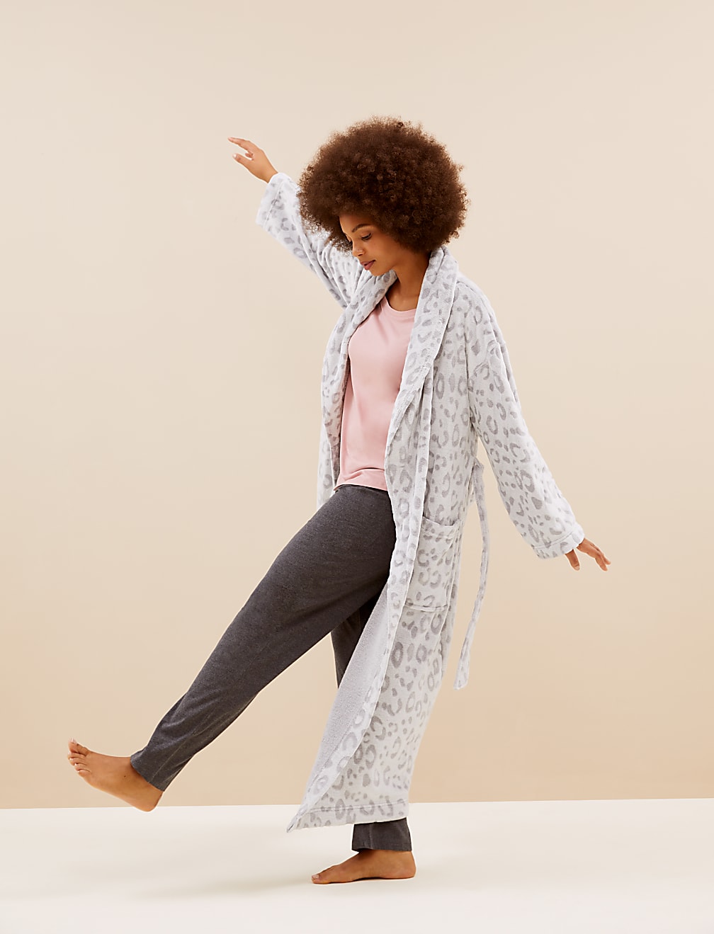 Fleece Carved Dressing Gown