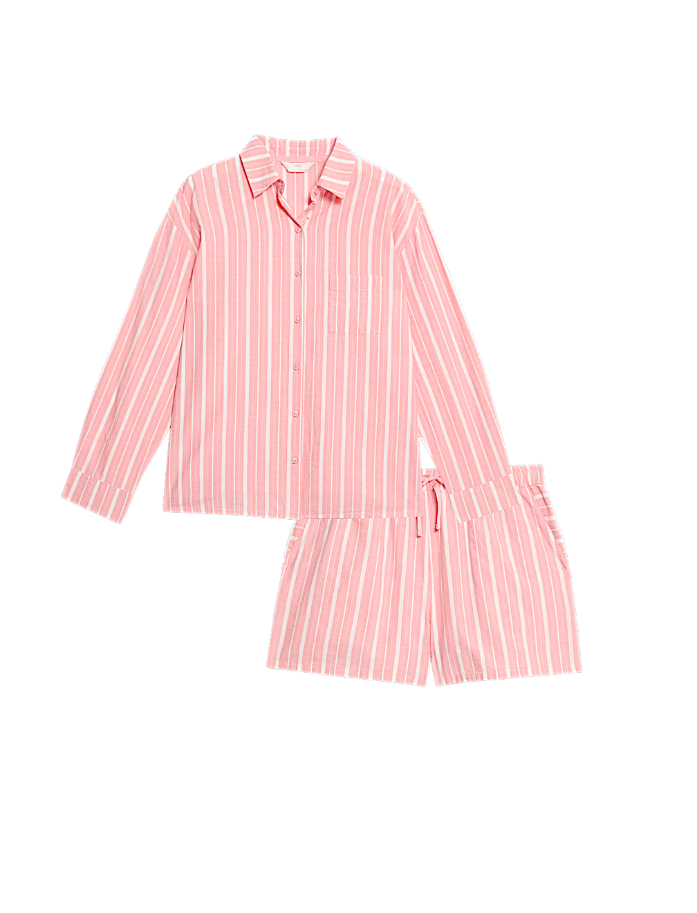 Pure Cotton Cambric Striped Shortie Set