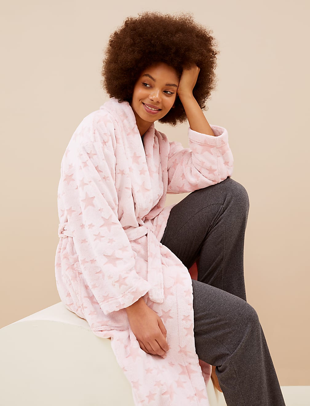 Fleece Carved Dressing Gown