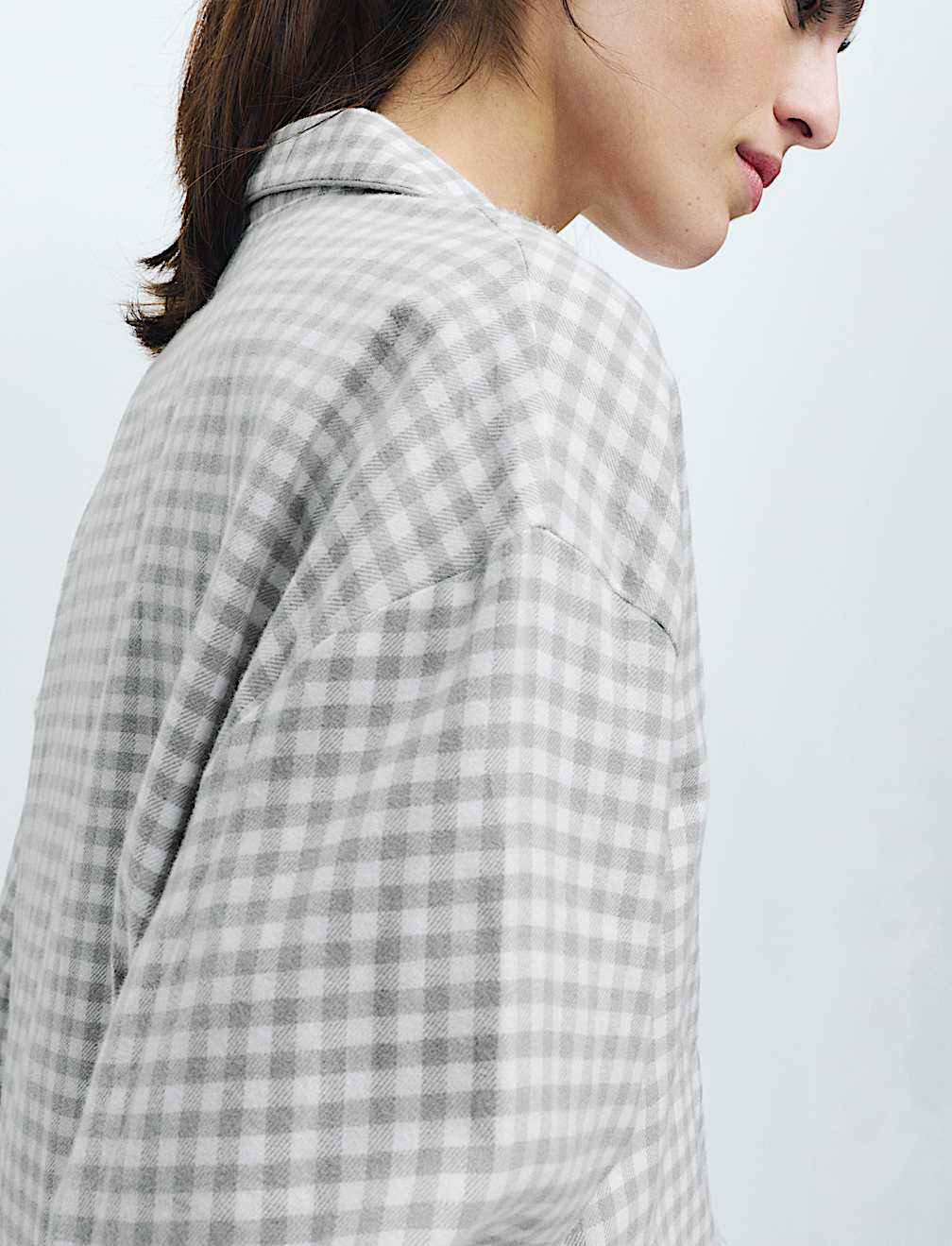 Pure Cotton Gingham Revere Pyjama Set