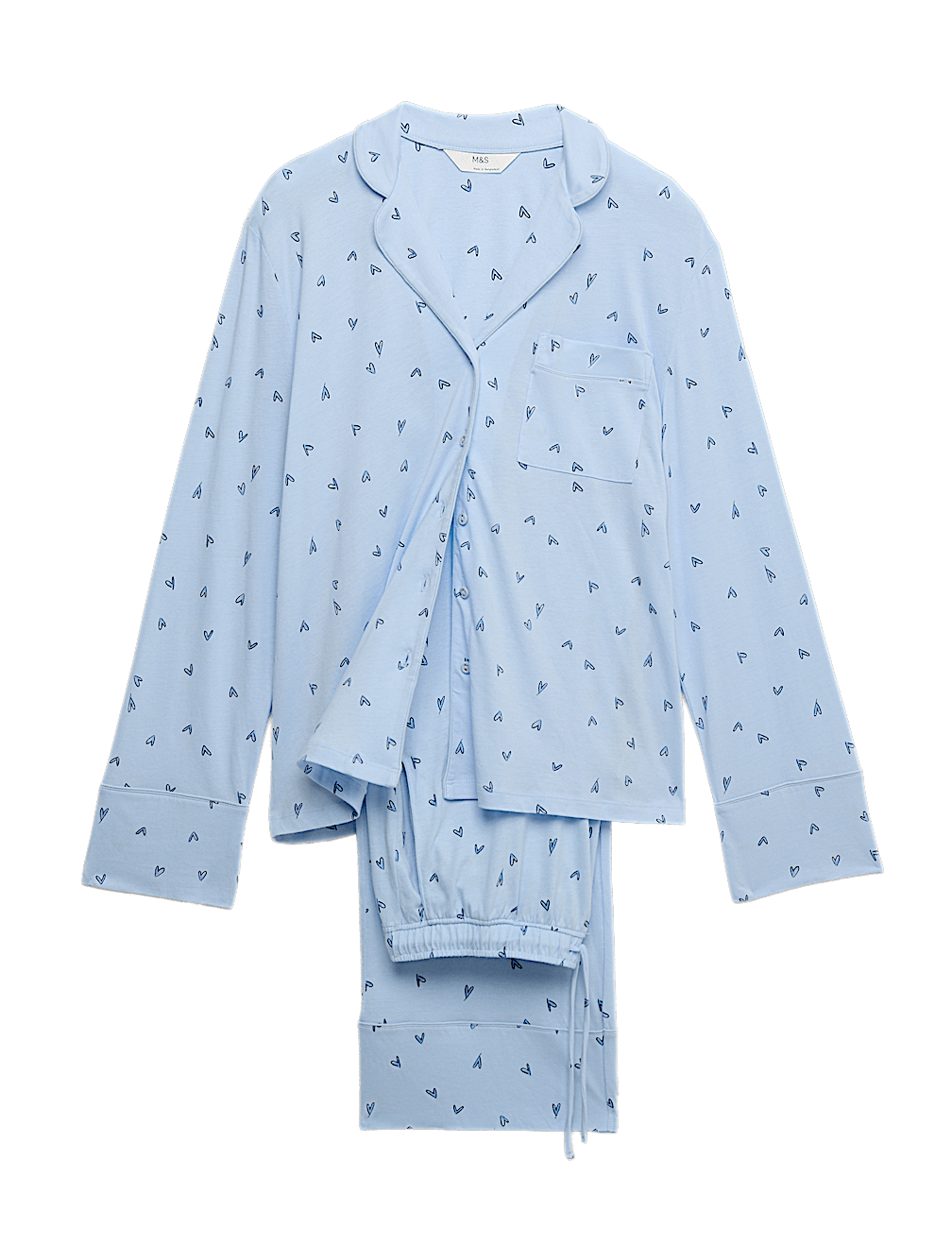 Cotton Modal Printed Revere Pyjama Set