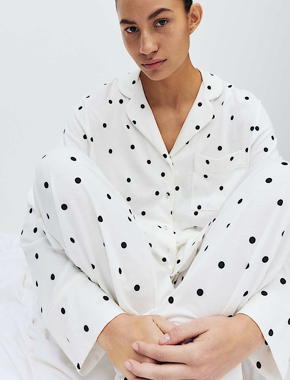 Cotton Modal Printed Revere Pyjama Set