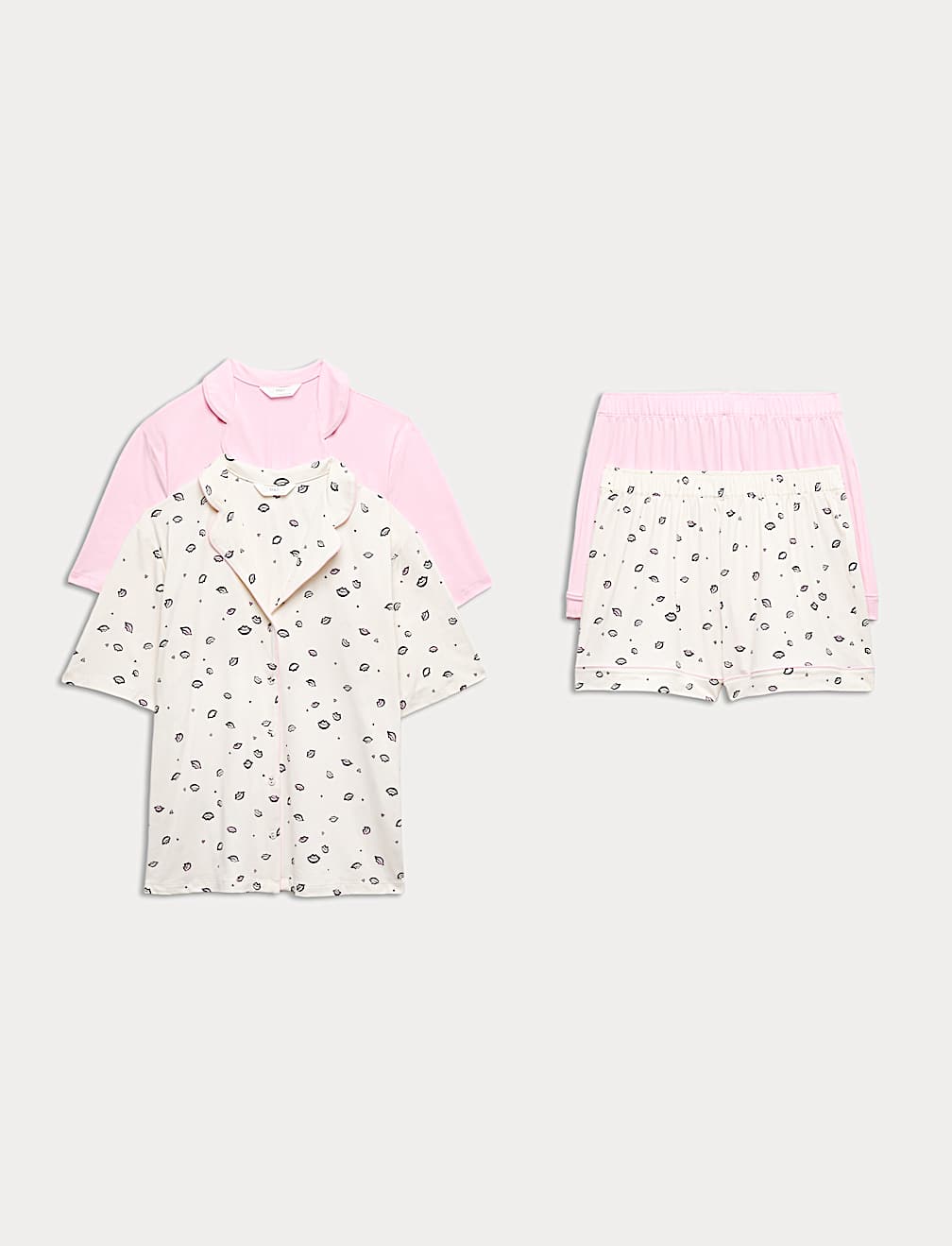 2 Pack Revere Collar Shortie Sets