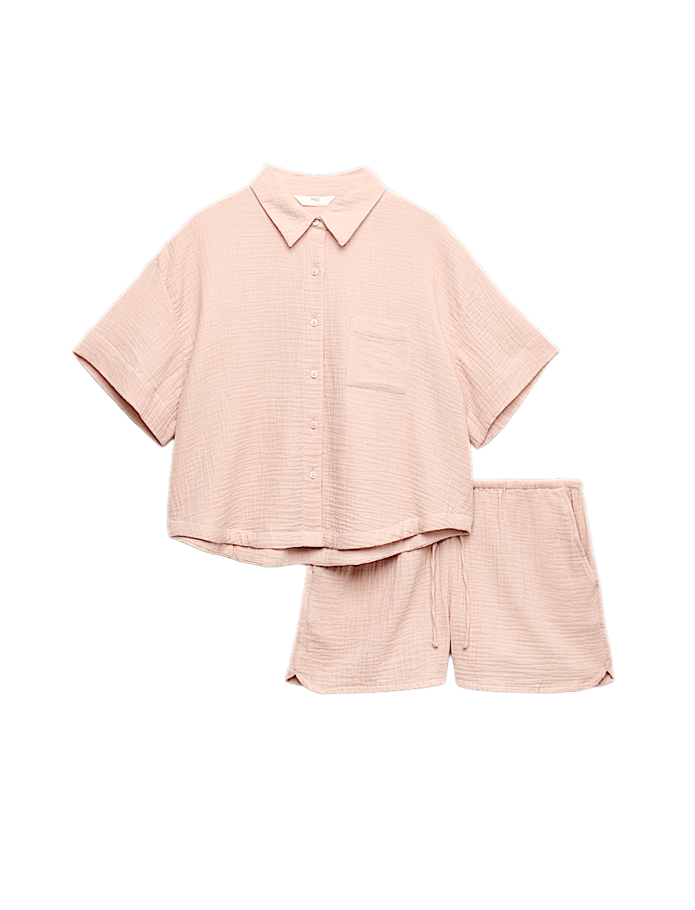 Pure Cotton Muslin Shortie Pyjama Set