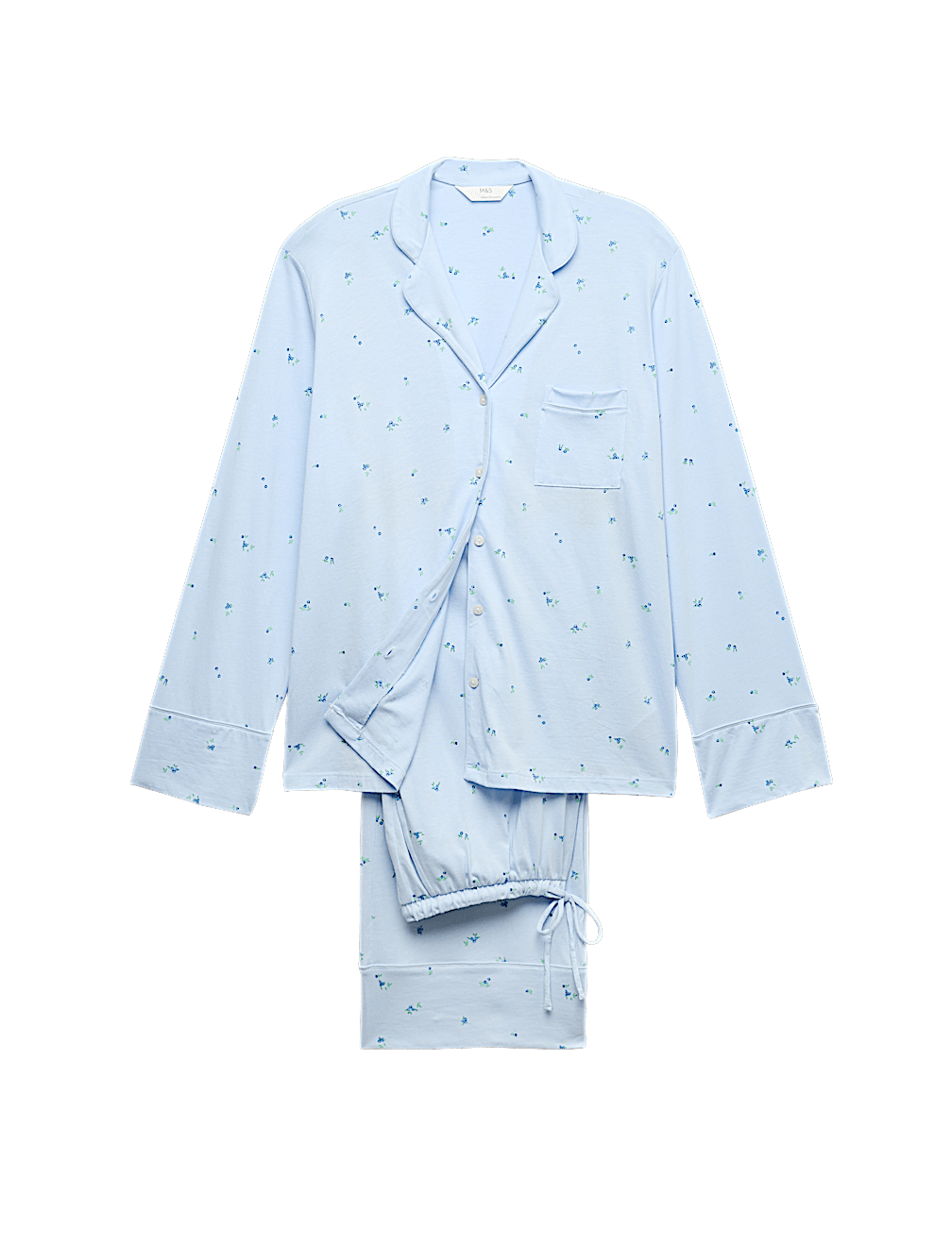 Cotton Modal Printed Revere Pyjama Set