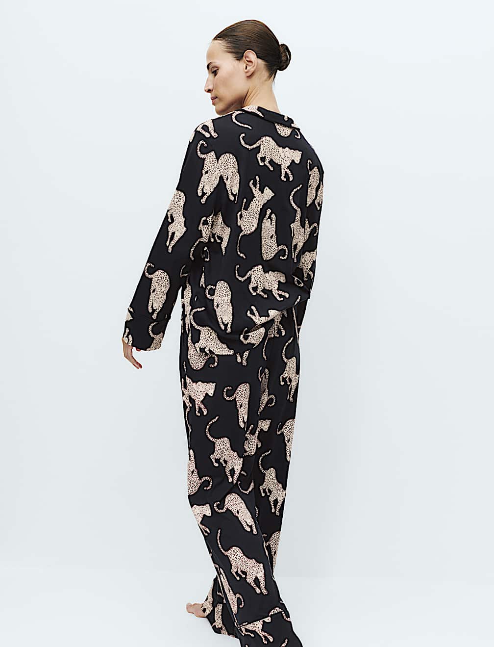 Cotton Modal Printed Revere Pyjama Set