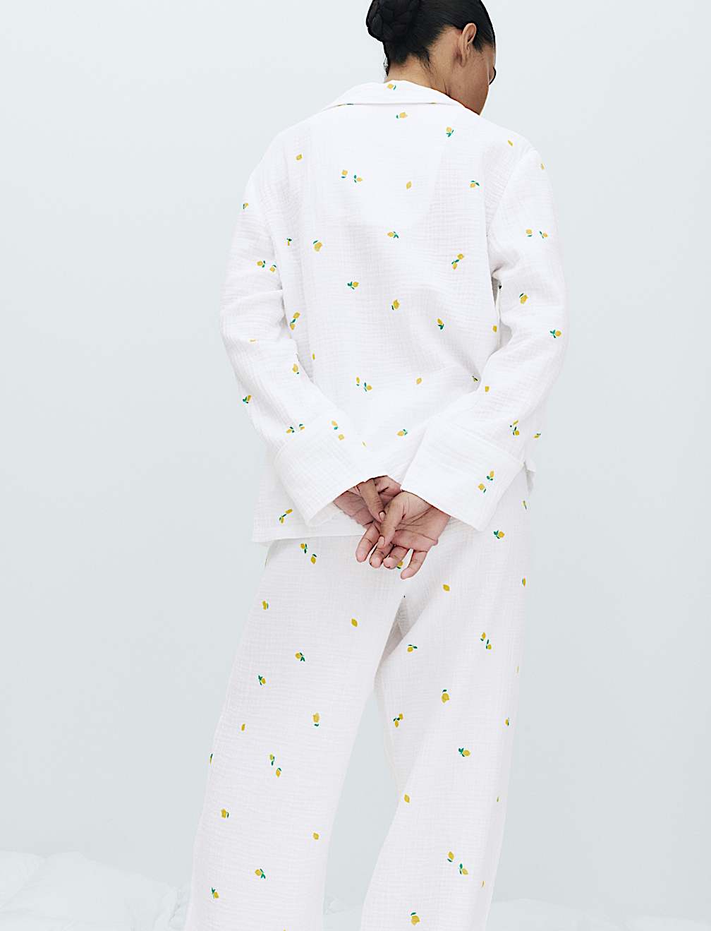 Muslin Printed Revere Pyjama Set