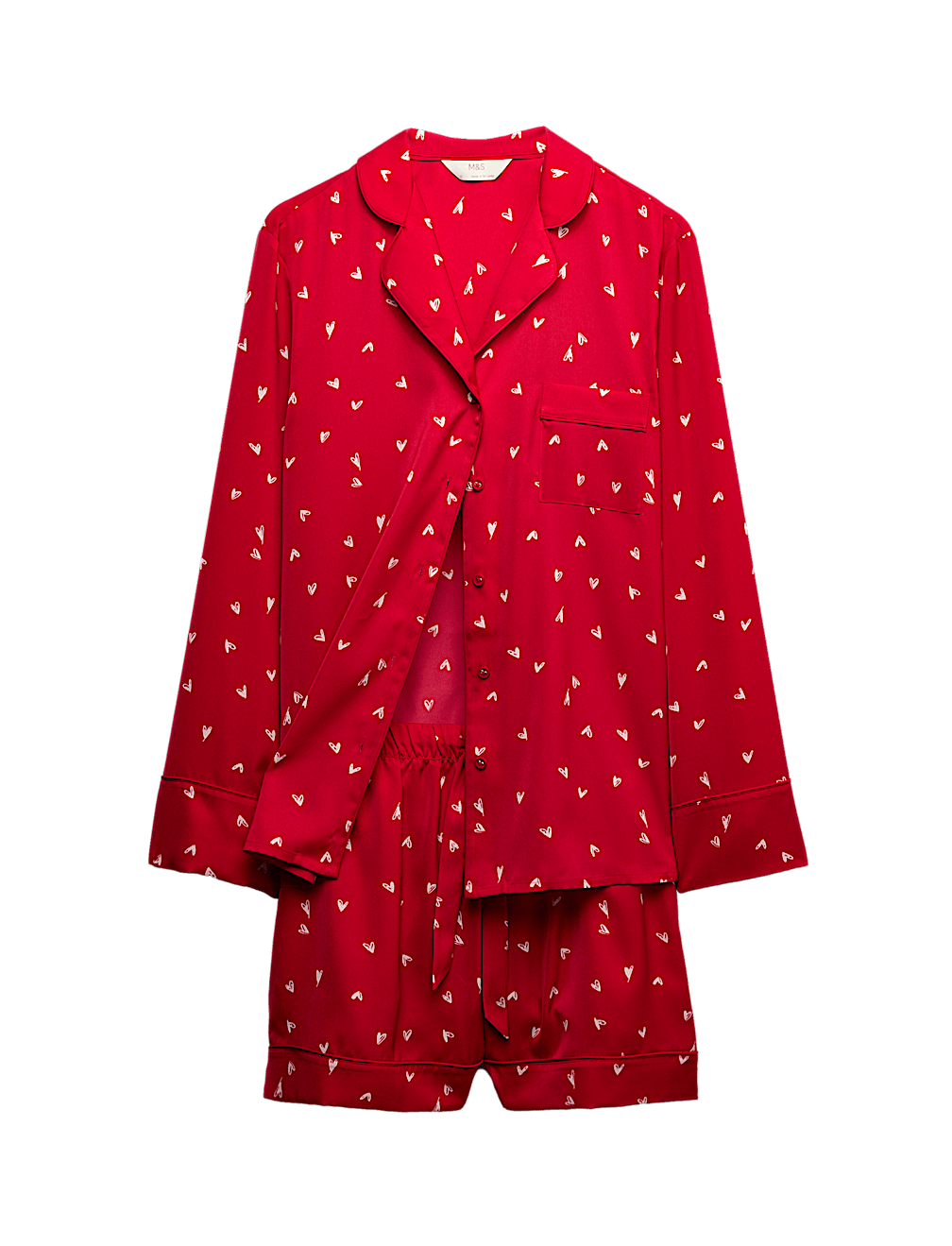 Dream Satin&trade; Heart Print Revere Shortie Set