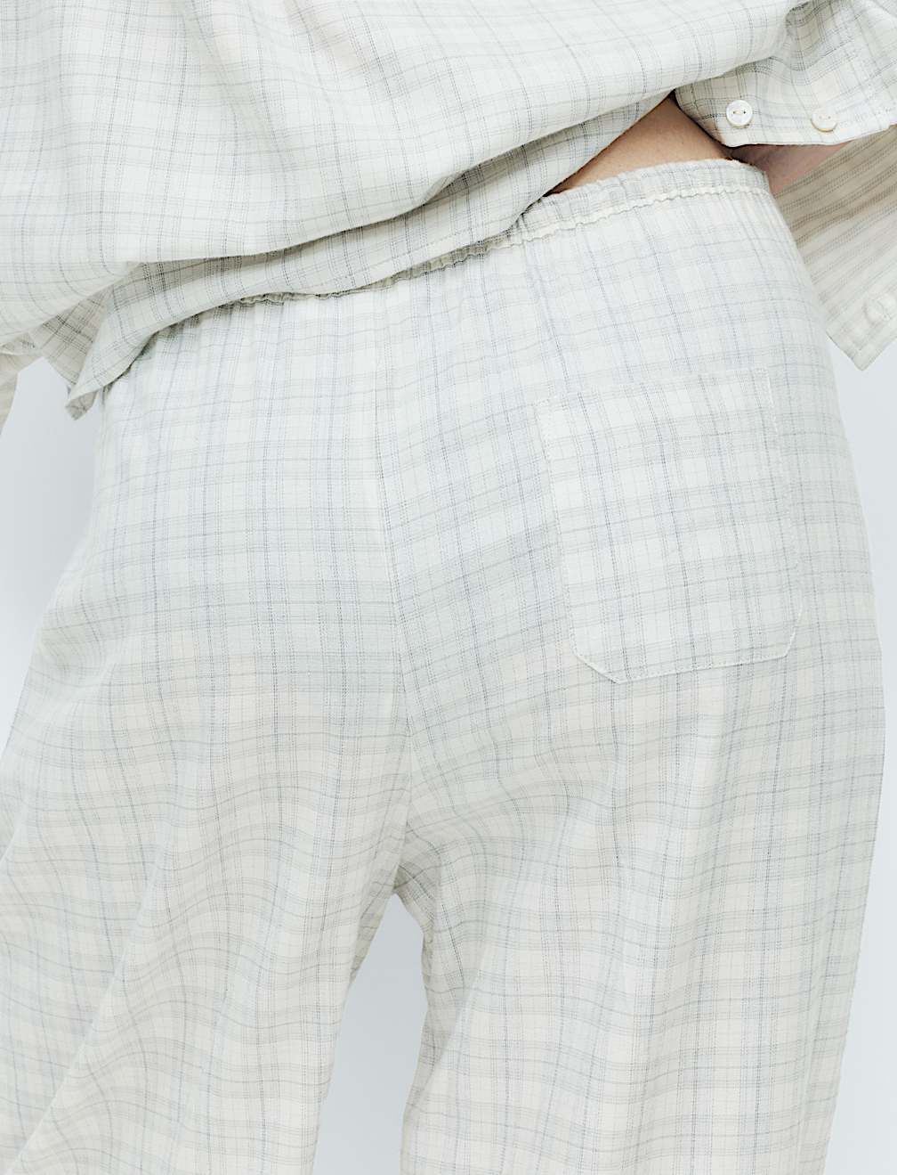 Brushed Cotton Blend Checked Pyjama Set