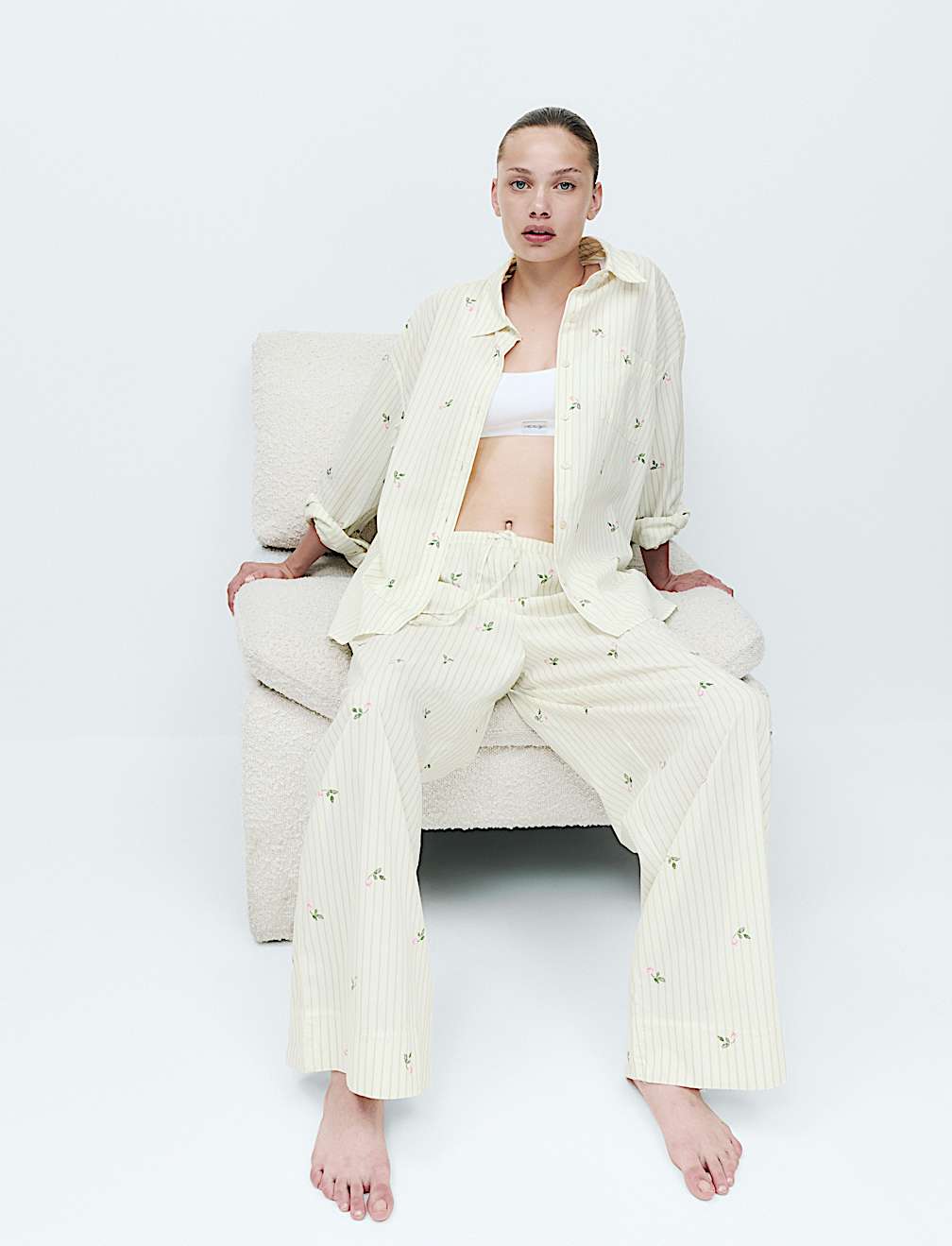 Pure Cotton Poplin Printed Pyjama Set