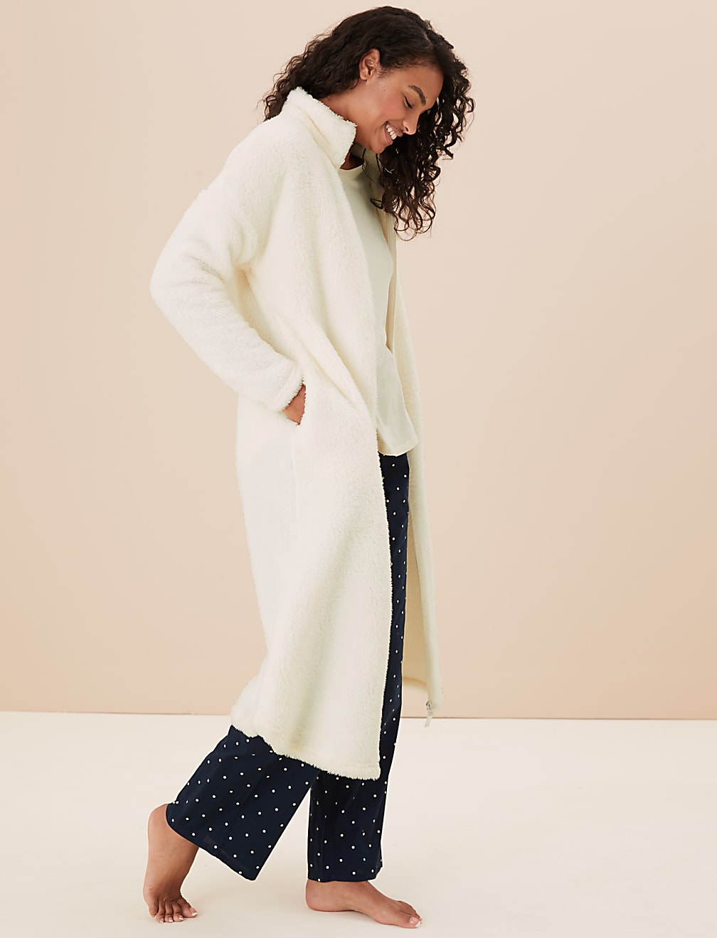 Fleece Long Dressing Gown