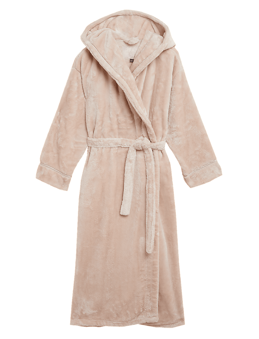 Fleece Hooded Long Dressing Gown