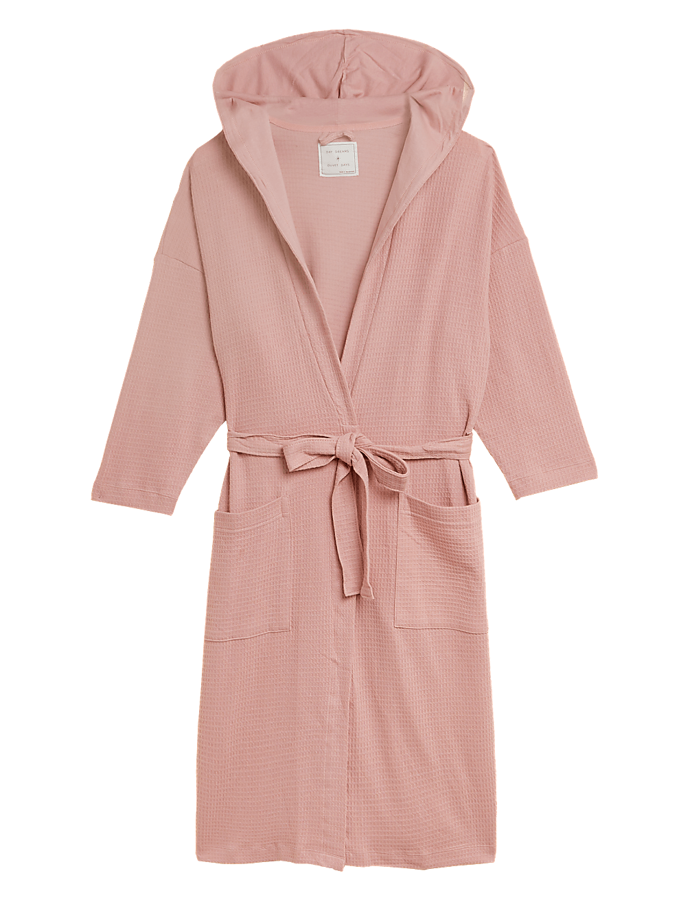Jersey Waffle Long Dressing Gown