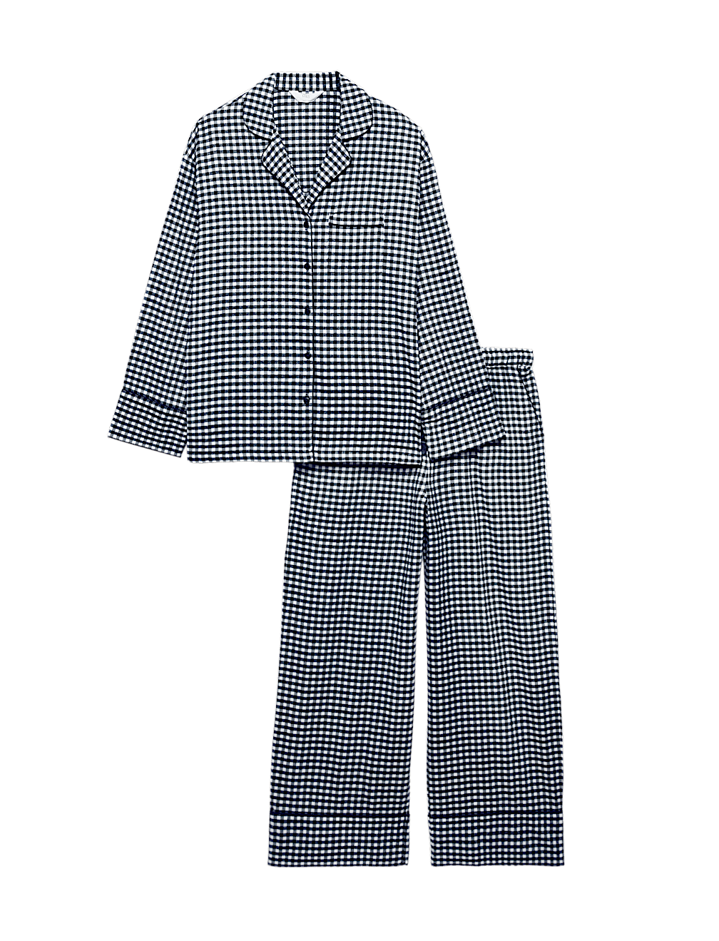 Pure Cotton Gingham Revere Pyjama Set