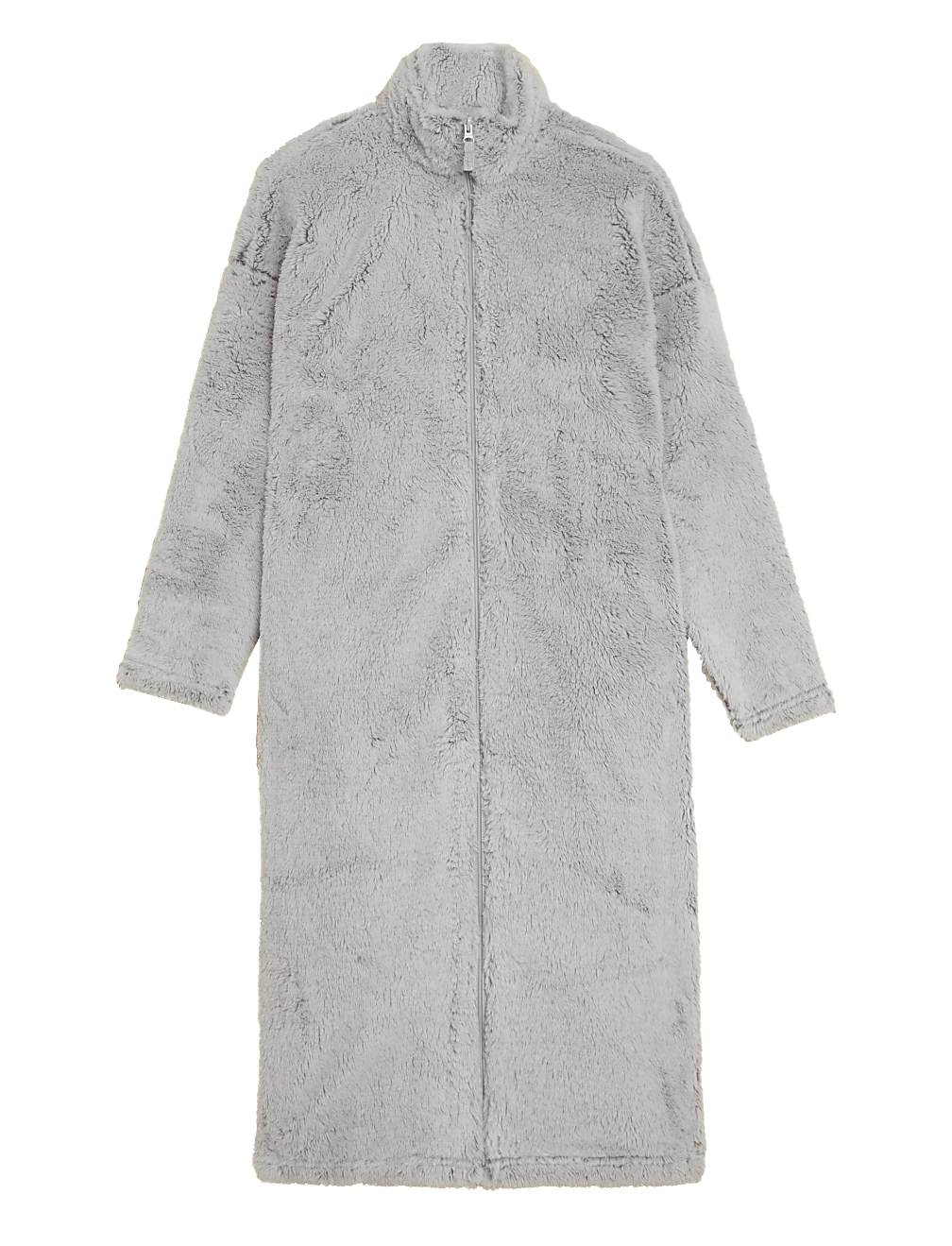 Fleece Zip Long Dressing Gown