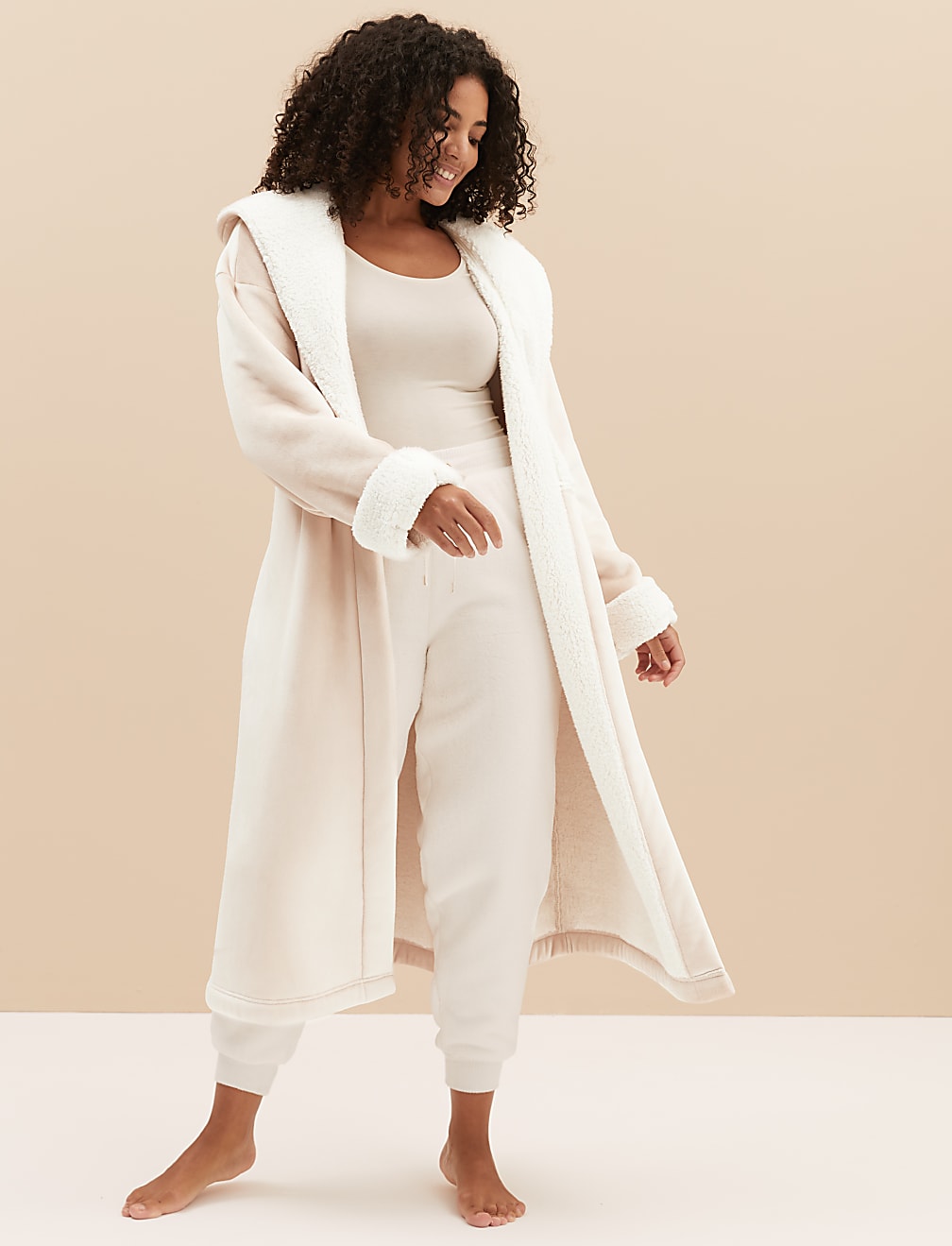Premium Borg Lined Long Dressing Gown
