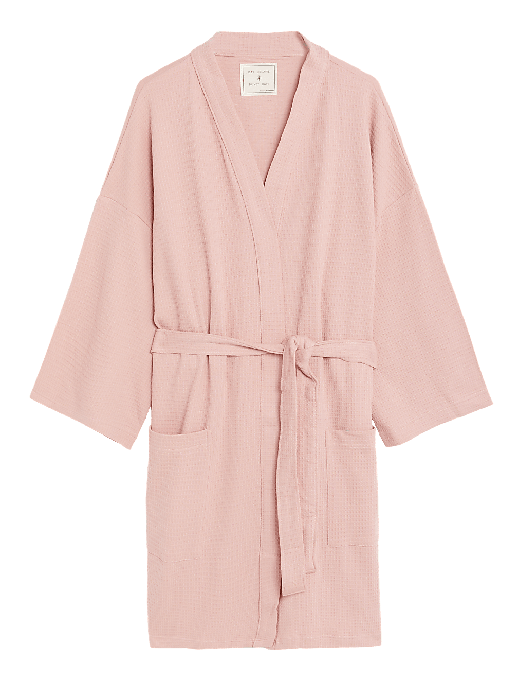 Pure Cotton Waffle Tie Dressing Gown