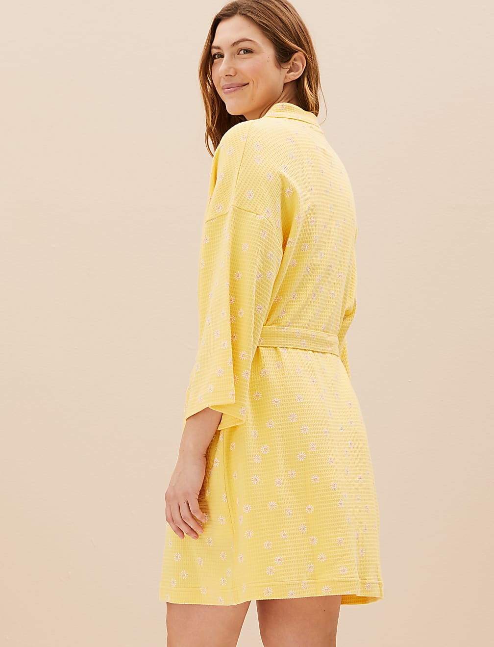 Pure Cotton Waffle Dressing Gown