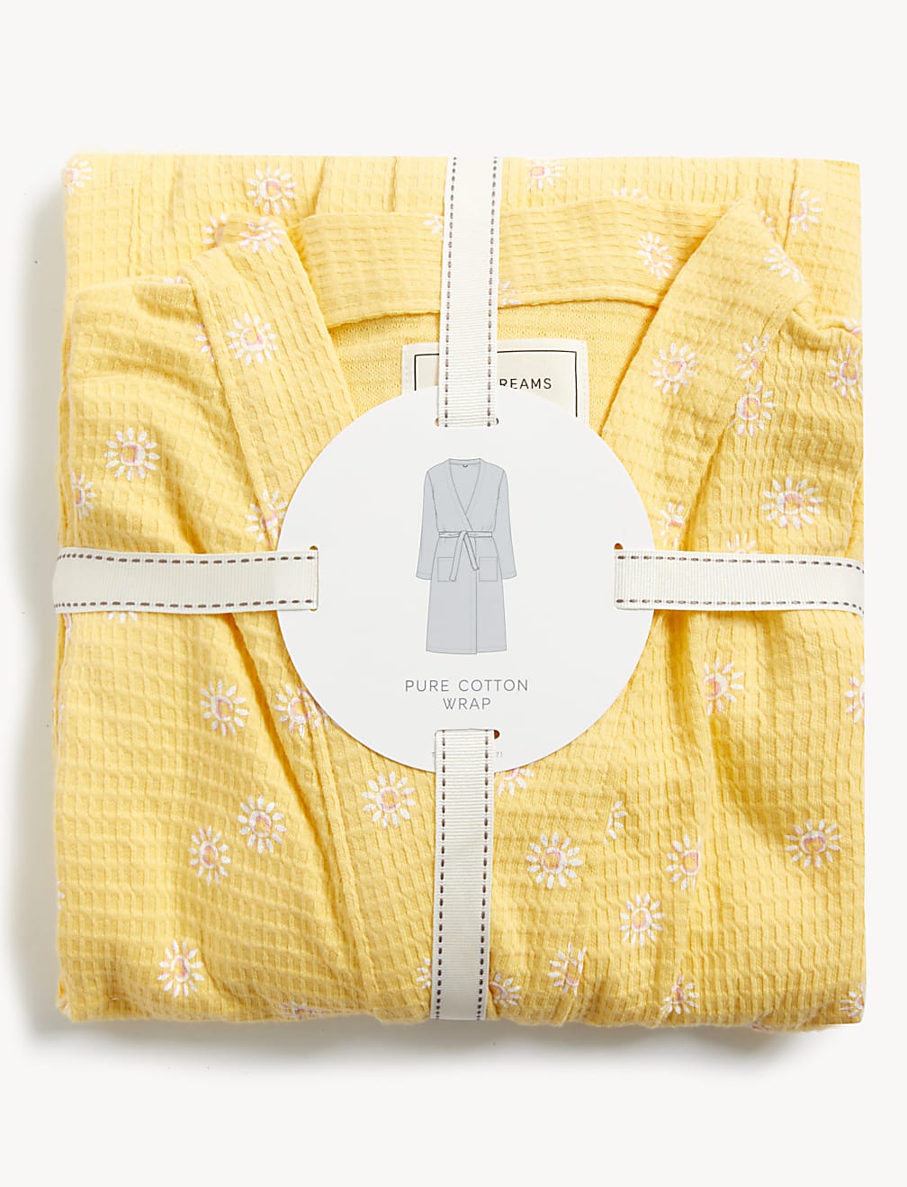 Pure Cotton Waffle Dressing Gown