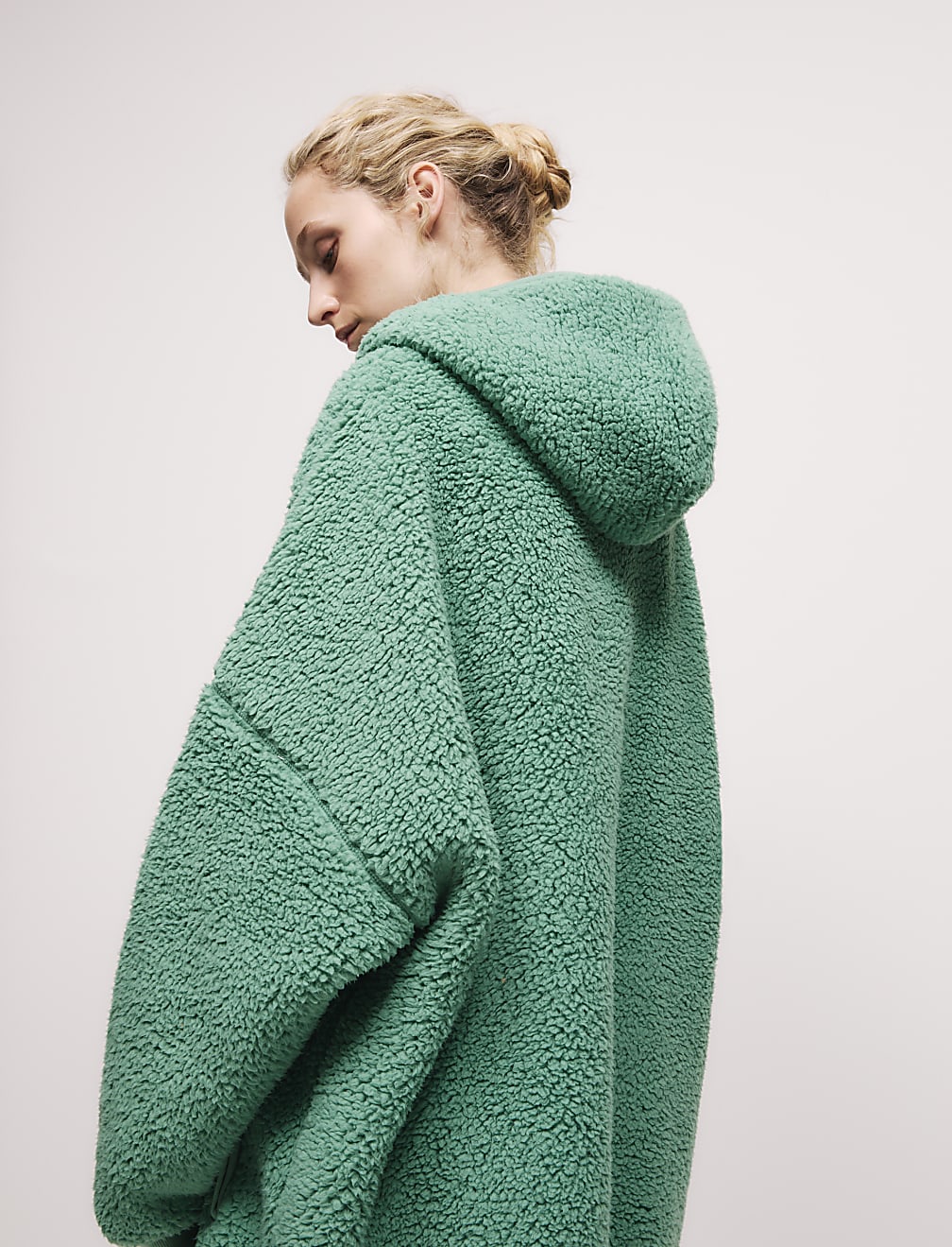 Wilma hooded zip front teddy jacket sale