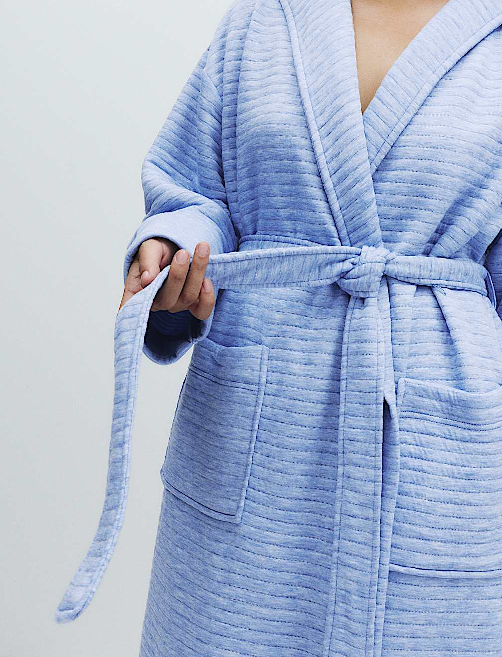 Quilted Hooded Long Dressing Gown