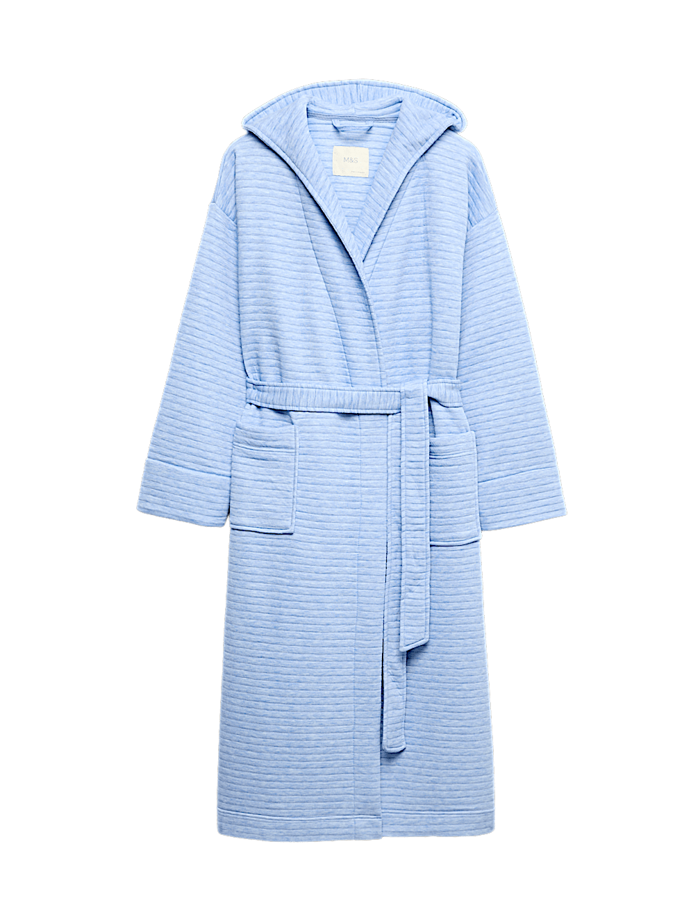 Quilted Hooded Long Dressing Gown