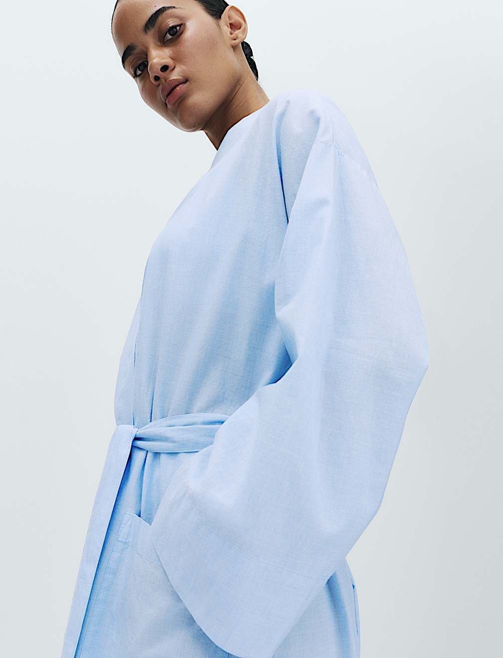 Pure Cotton Chambray Wrap