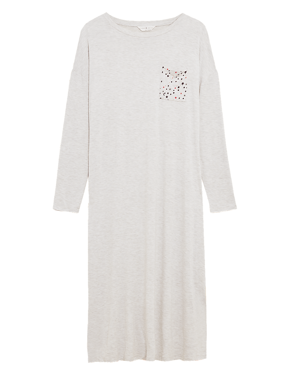 Viscose Mix Plain Round Neck Dress