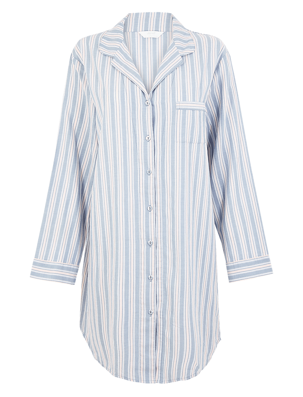 Pure Cotton Striped Short Nightshirt