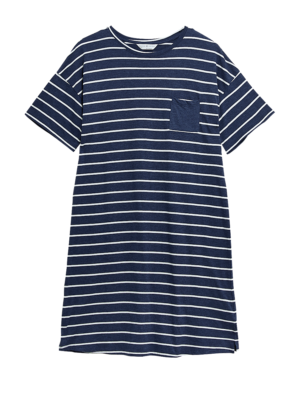 Cotton Striped Short Nightdress