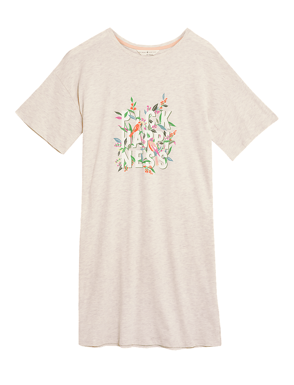 Cotton Pick Happiness Slogan Nightdress