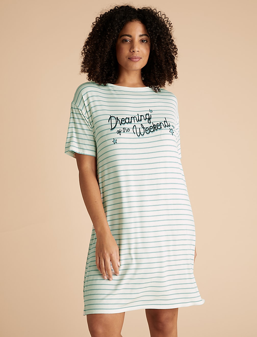 Dreaming of the Weekend Slogan Nightdress