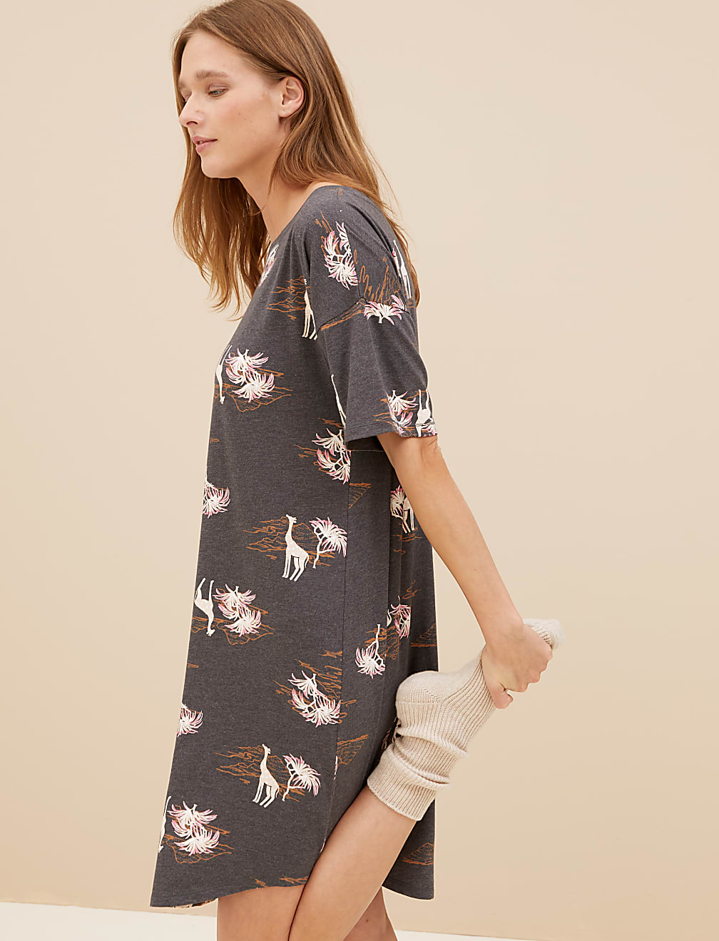 2 Pack Cotton Rich Short Nightdresses