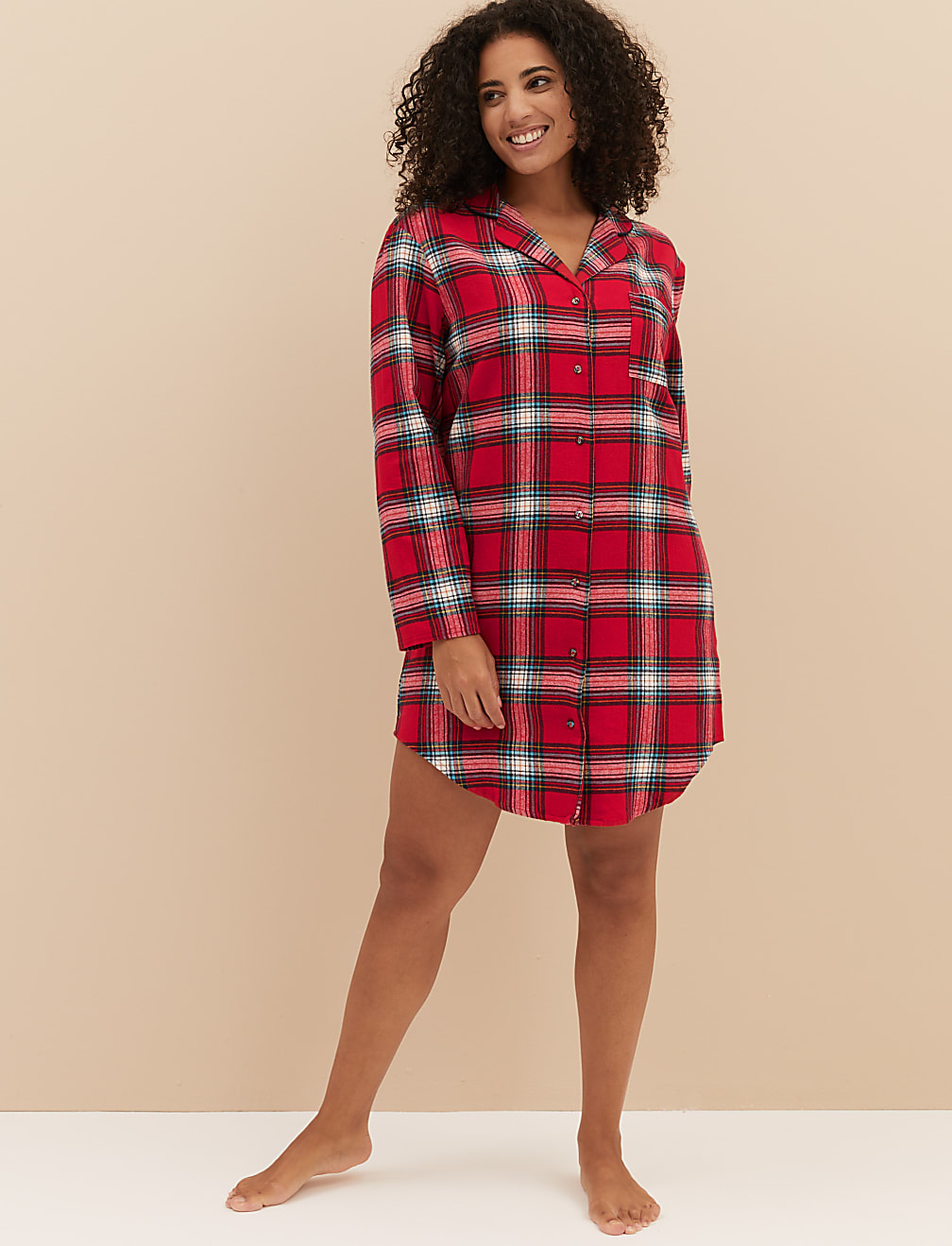Women's Checked Family Christmas Nightshirt