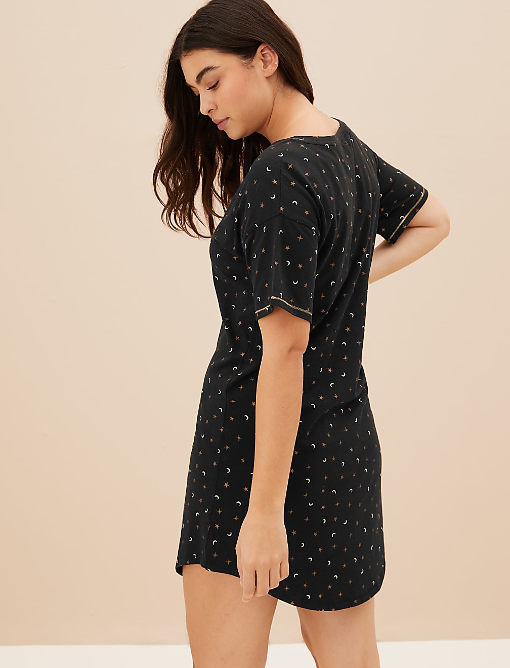 2pk Pure Cotton Printed Short Nightdresses