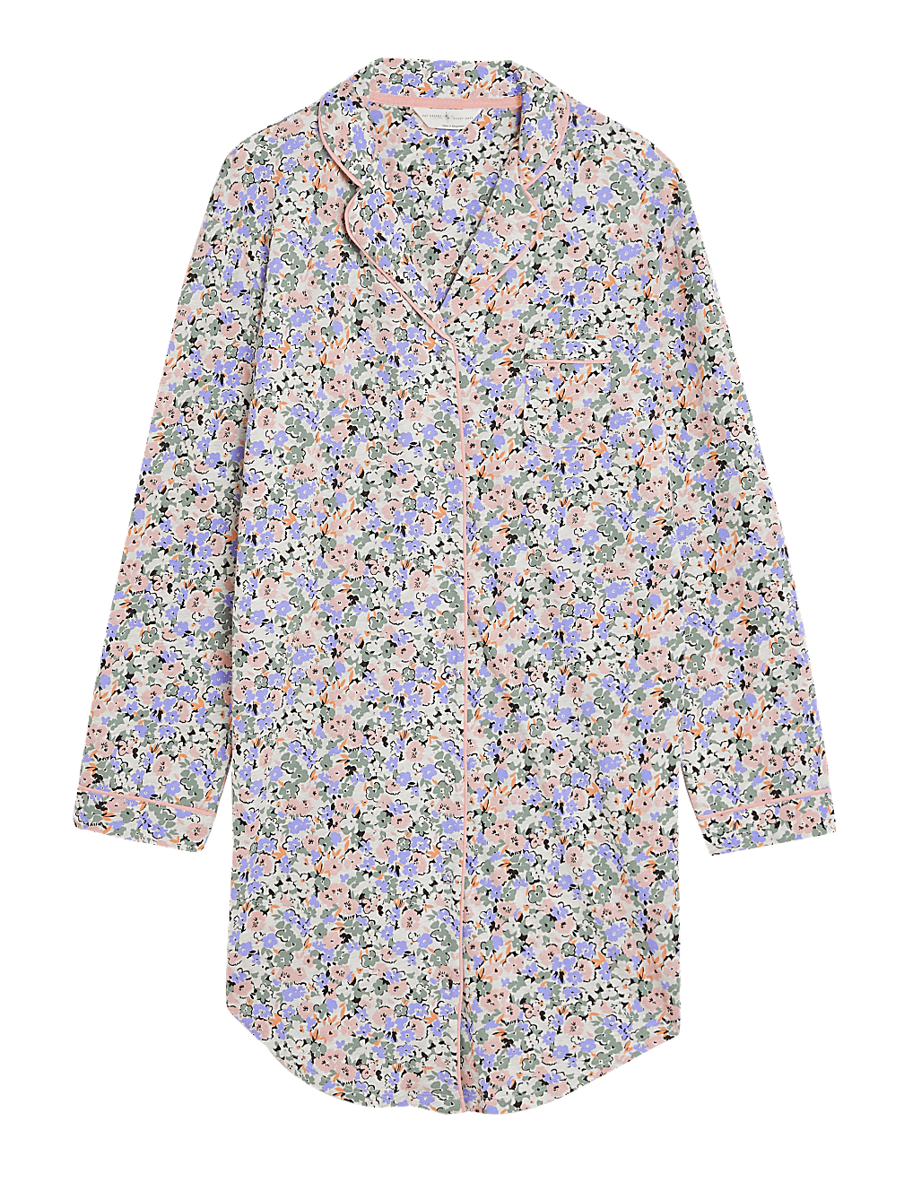 Cotton Rich Floral Short Nightshirt