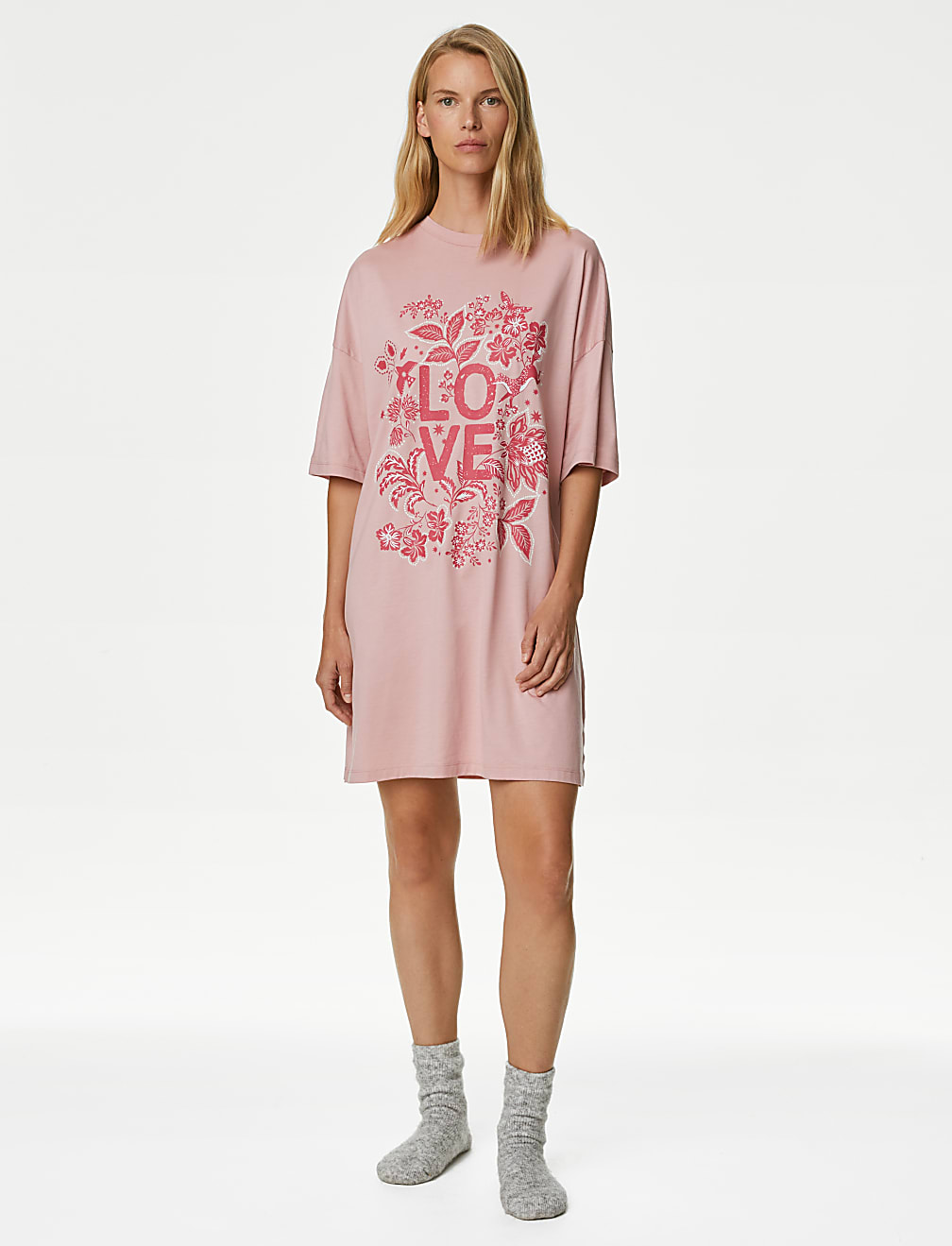 Cotton Modal Love Slogan Nightdress