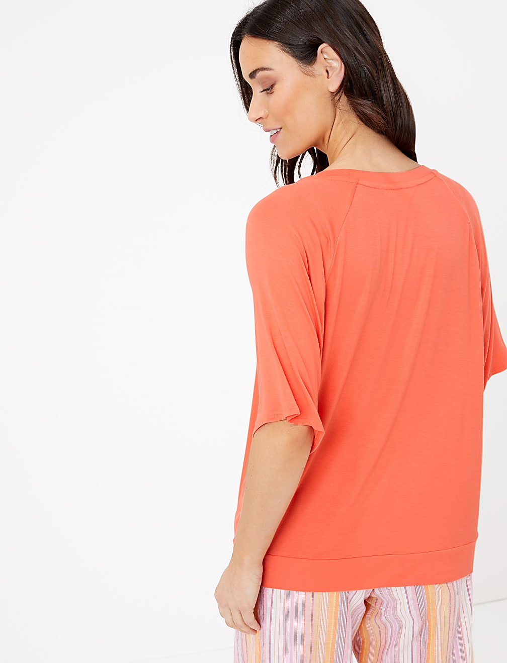 Aloha Slogan Short Sleeve Lounge Top