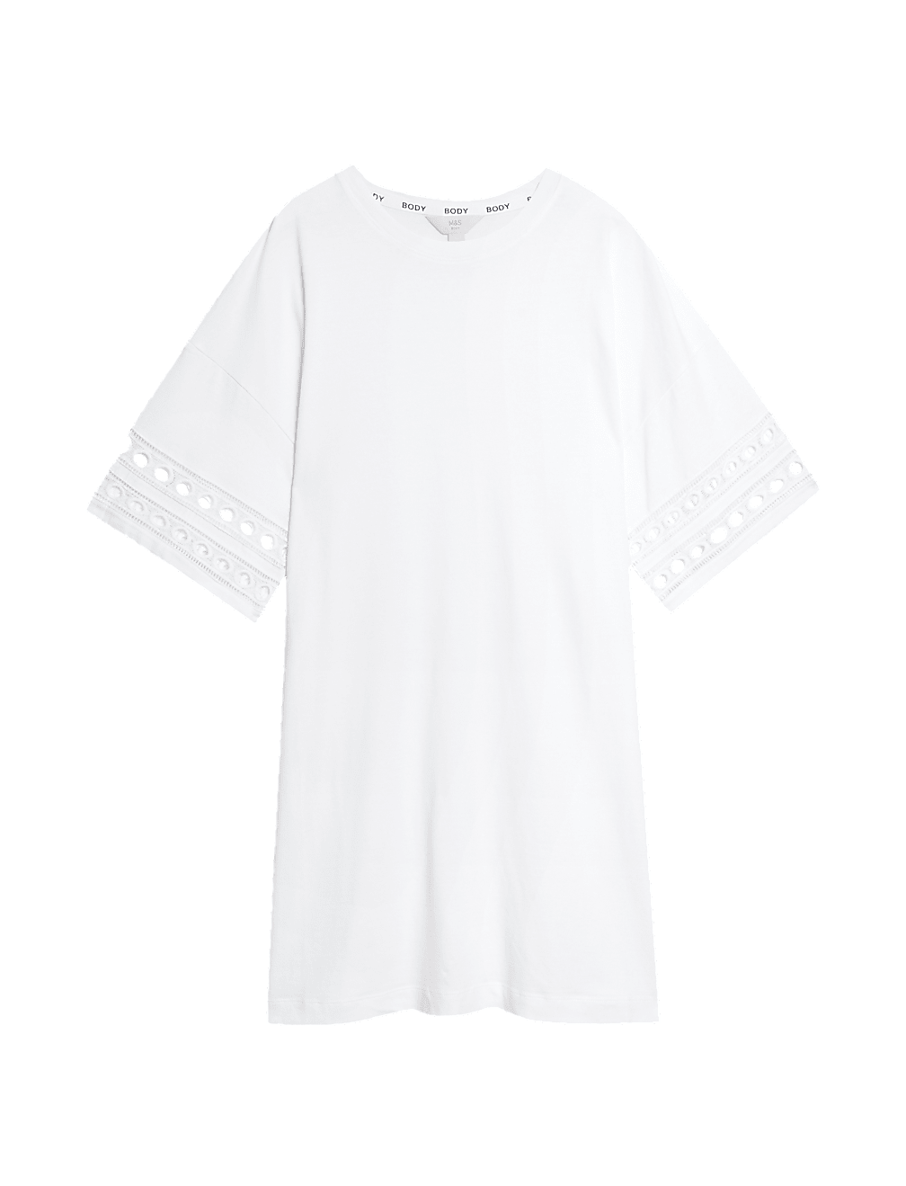 Pure Cotton Broderie Trim Nightdress