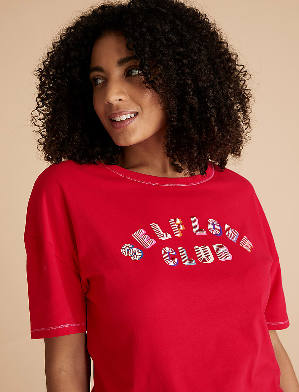 Pure Cotton Self Love Slogan Pyjama Top