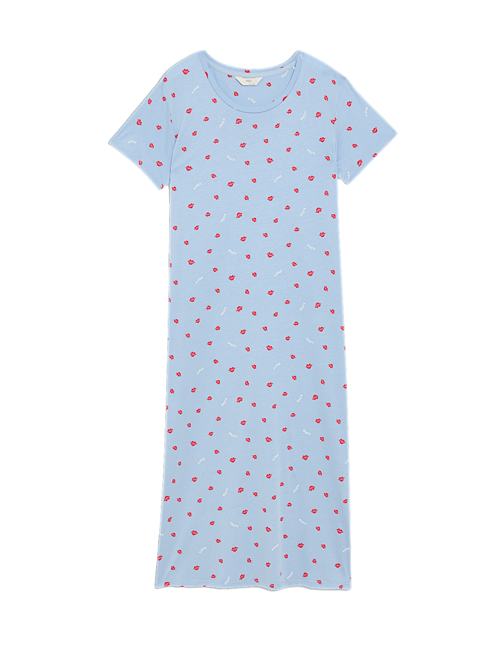 COTTON MODAL KISSES LONG NIGHTDRESS