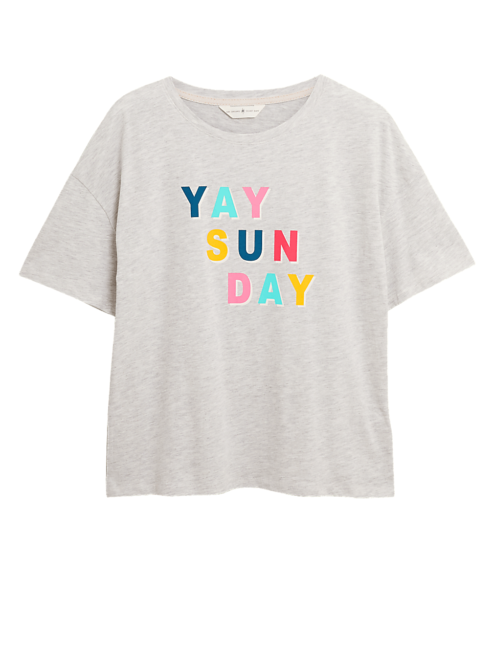 Cotton Rich  Yay Sun Day Slogan Pyjama Tee