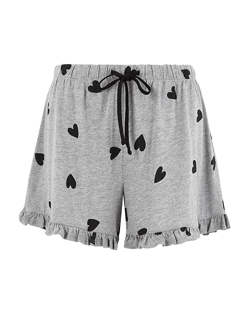 Heart Print Pyjama Shorts
