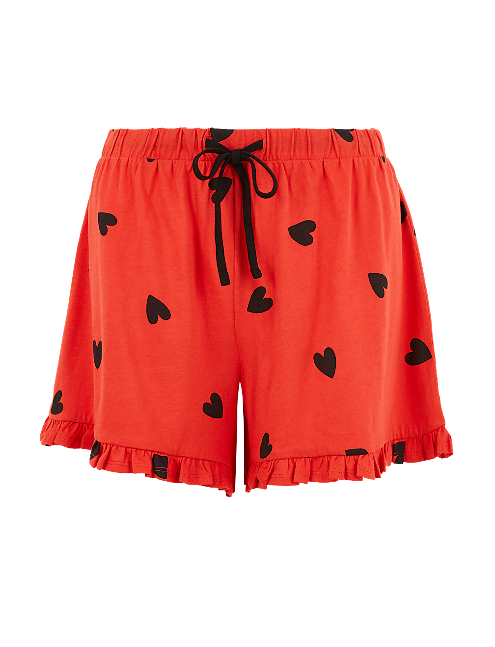 Heart Print Pyjama Shorts