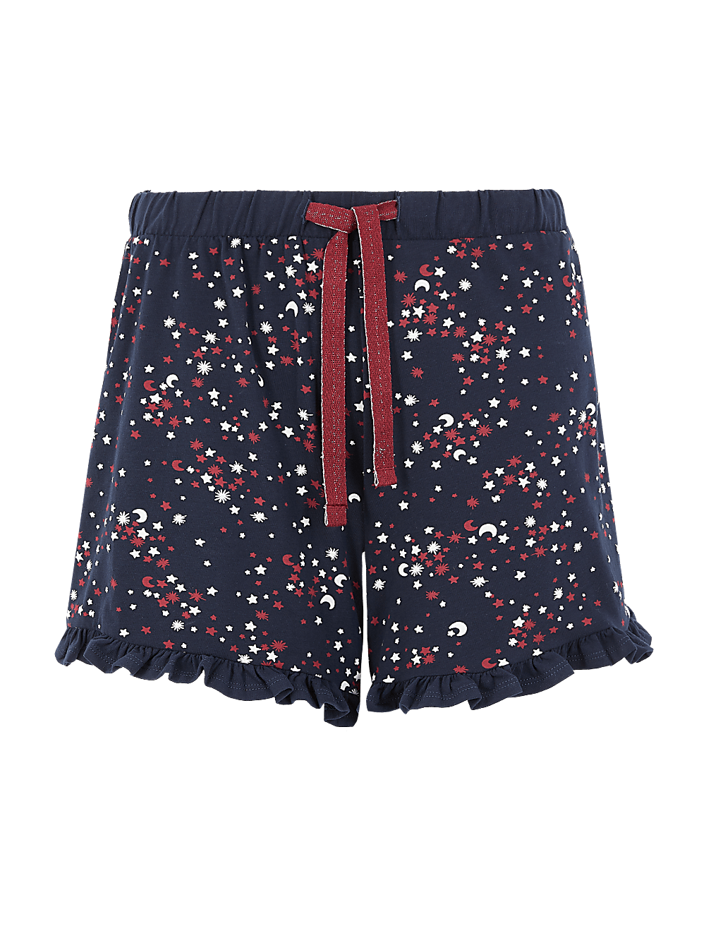 Star & Moon Print Pyjama Shorts