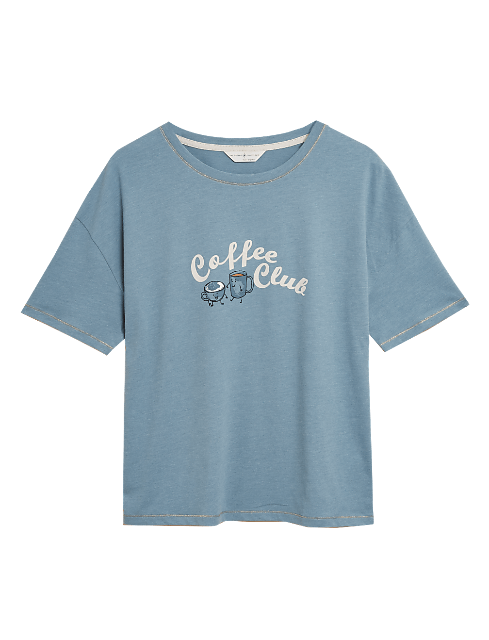 Cotton Coffee Club Pyjama Top
