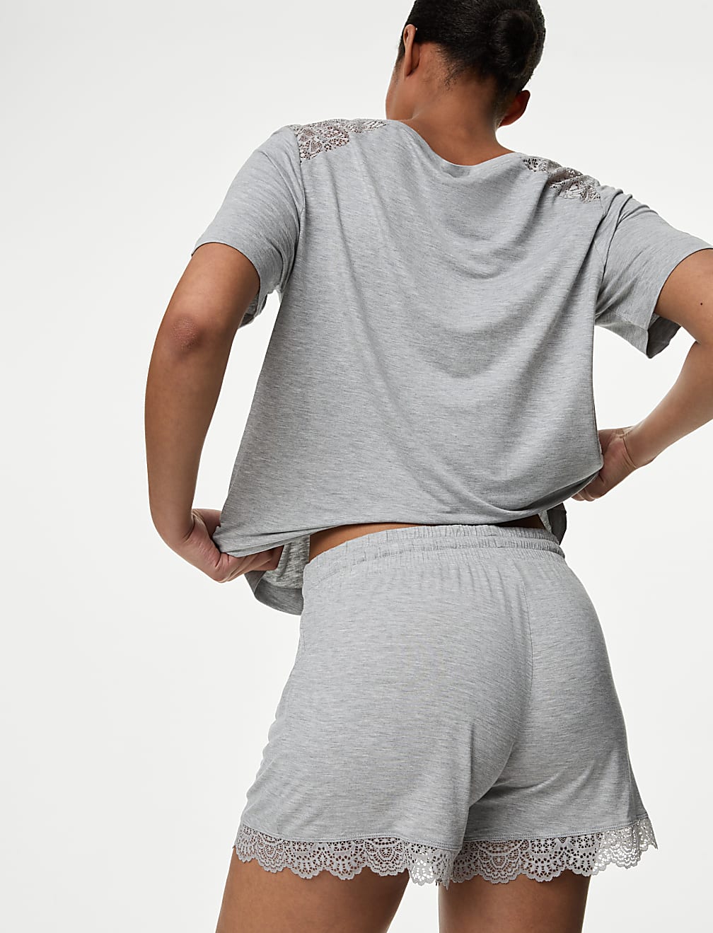 Body Soft™ Lace Trim Pyjama Shorts